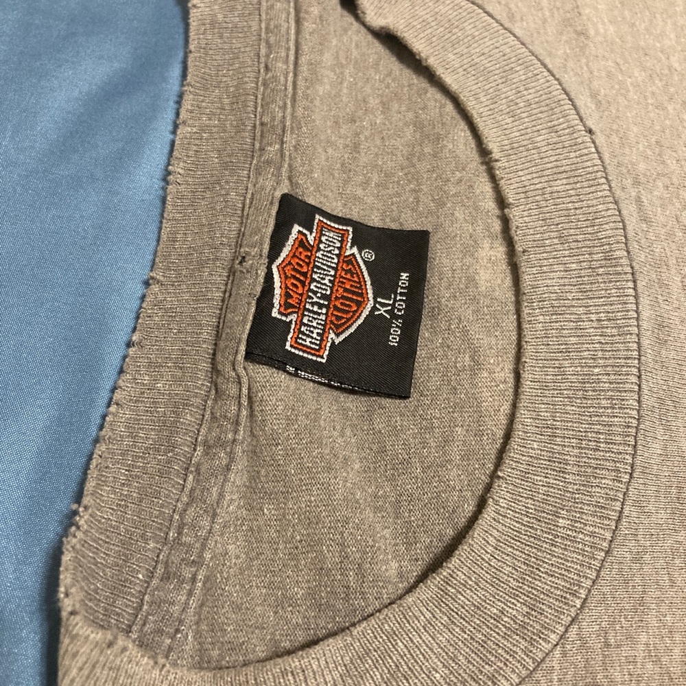Vintage Harley Davidson Motorcycle T-shirt Mens X-Large Gray Heritage Lisle IL - Picture 11 of 16
